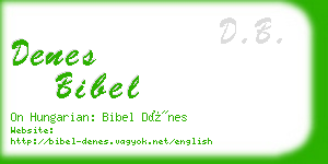 denes bibel business card